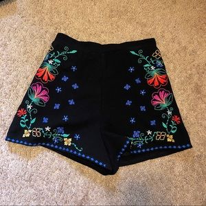 Black/Floral Shorts